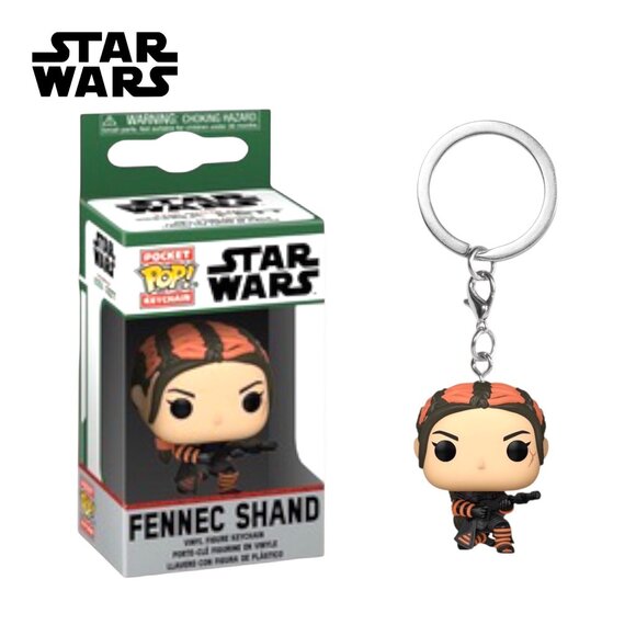 Loungefly Star Wars The Mandalorian Grogu & Funko Fennec Shand Keychains + Comic - Picture 3 of 10
